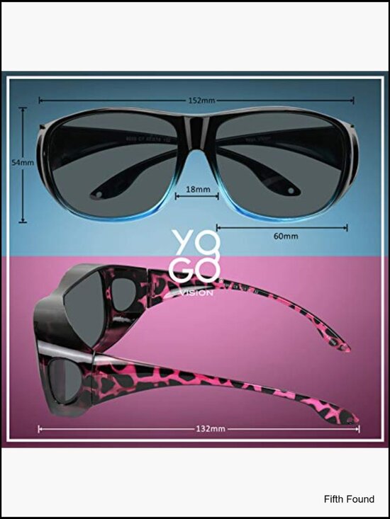 Fit Over Wrap Sunglasses Polarized UV Protection for Glasses Wearers Unisex main image 7